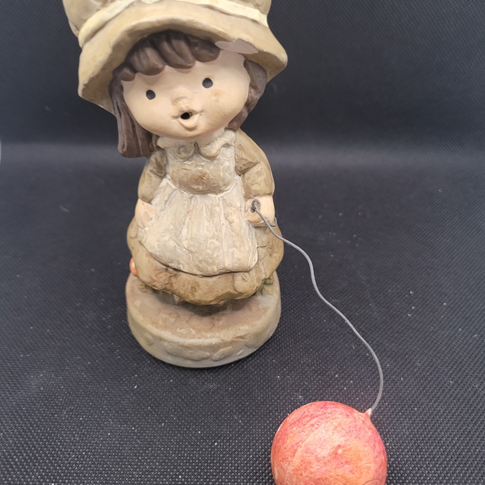 Enesco Tan and Red Figurine with Balloon